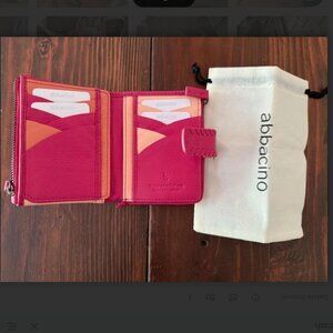 Abbacino NEW Hot Pink Leather Small Wallet Italian Soft Women's Purse Gift Gifts